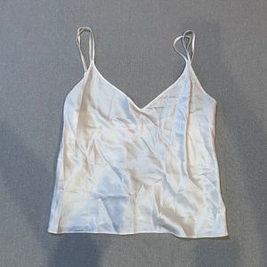 Victoria's Secret SILK cream top size large